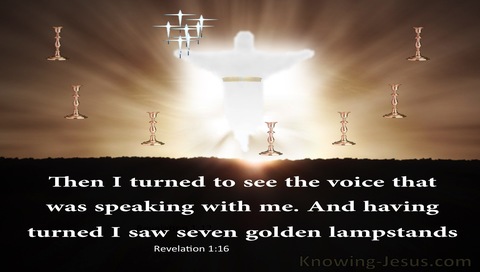 Revelation 1:12 Seven Golden Lampstands (brown)